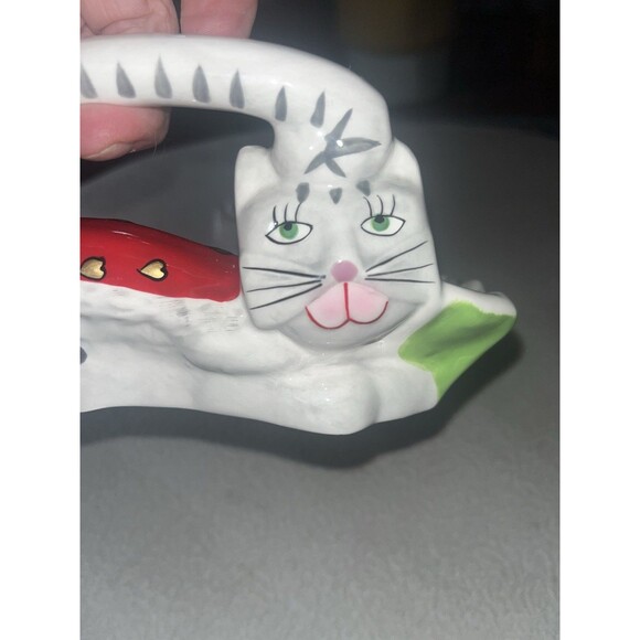 Karen Rossi for Silvestri Dolomite Cat Serving Tray Kitty Hearts RARE! NWT - Picture 5 of 13